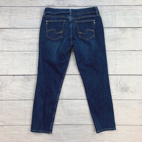 Silver Jeans Suki sz 29 Skinny Crop Dark Wash Inseam 24.5" - Picture 5 of 9